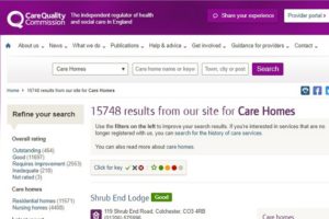 Find a care home (England) – the Care Quality Commission
