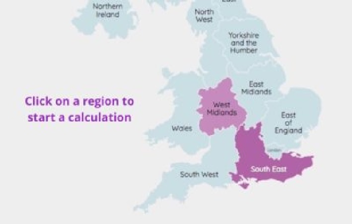 Click on a region to start a calculation