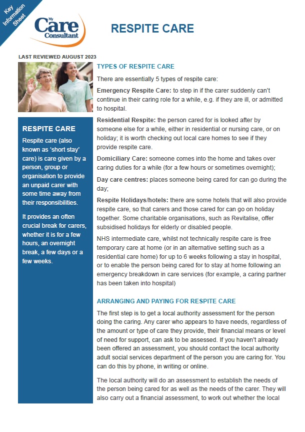 Respite Care - August 2023