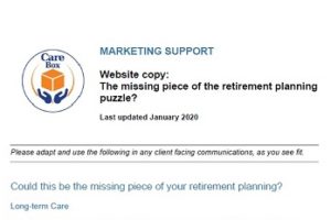 The Missing Piece of your Retirement Planning Puzzle – sample website copy