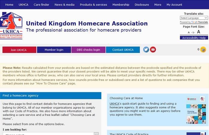 UKHCA - find a homecare provider