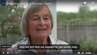 5 minute watch video - finding care and support for older people