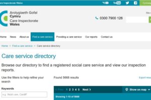 Find a care service in Wales – from the Care Inspectorate Wales