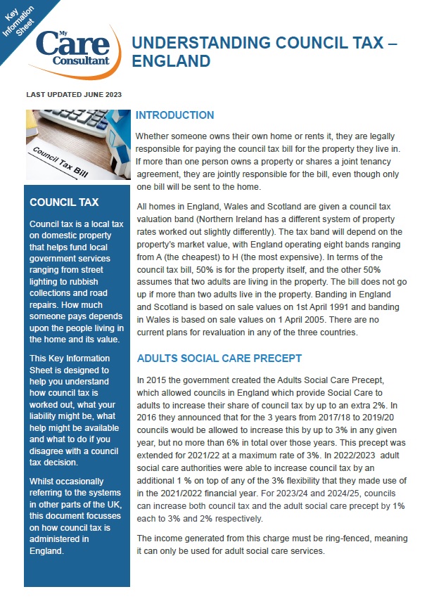 Understanding Council Tax - England - June 2023