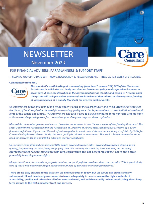 MCC Care Newsletter edition #77 – November 2023